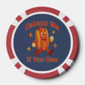Catsup me if you can Funny Hot Dog - Ketchup Puff Pokerchips (Rückseite)