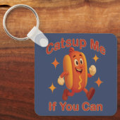 Catsup me if you can Funny Hot Dog - Ketchup Puff Schlüsselanhänger (Vorderseite)