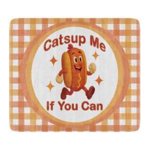 Catsup me if you can Funny Hot Dog - Ketchup Puff Schneidebrett