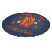 Catsup me if you can Funny Hot Dog - Ketchup Puff Schneidebrett (Ecke)