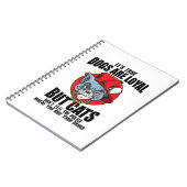 CatsVsDogsSpiralNotebook-FunnyCatQuoteUniqueDesign Notizblock (Linke Seite)