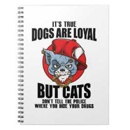 CatsVsDogsSpiralNotebook-FunnyCatQuoteUniqueDesign Notizblock