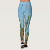 Cattails Abstrakt Chic Sky Blue Leggings (Rückseite)