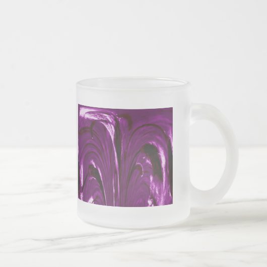 Cattails Abstrakt Glass Tasse - Lila (Rechts)
