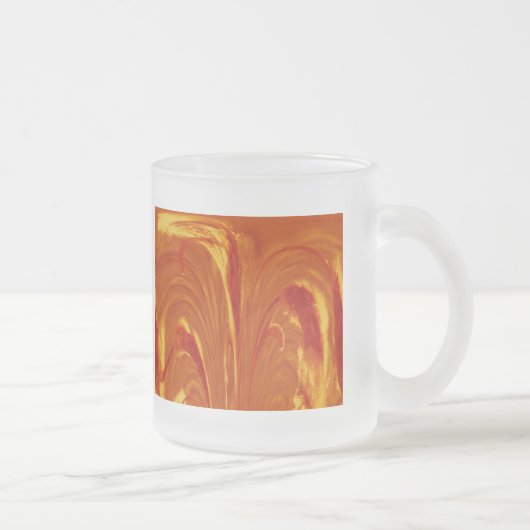Cattails Abstrakt Glass Tasse - Orange (Rechts)