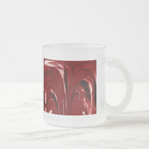 Cattails Abstrakt Glass Tasse - Ruby