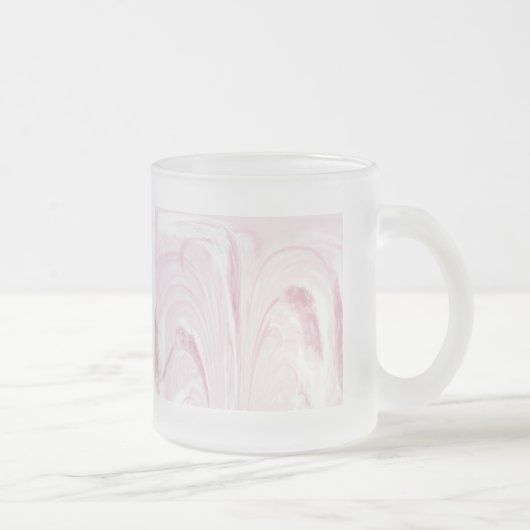 Cattails Abstrakte Tasse aus Glas - Rosa (Rechts)