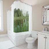Cattails am Lake Shower Vorhang (Beispiel)