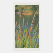 Cattails an der Wasserfront individuell anpassbar Serviette (Vorderseite)