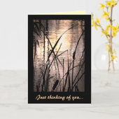 Cattails bei Sunset Thinking in You Karte (Gelbe Blume)