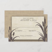Cattails Lake Wedding Response RSVP Karte (Vorne/Hinten)