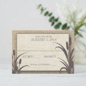 Cattails Lake Wedding Response RSVP Karte (Stehend Vorderseite)