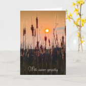 Cattails und Sunset Beileid Karte (Gelbe Blume)
