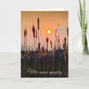 Cattails und Sunset Beileid Karte