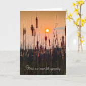 Cattails und Sunset-Beileid von Couple Karte (Gelbe Blume)