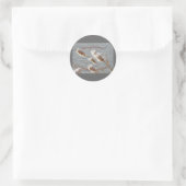 Cattails Weihnachtskleber Runder Aufkleber (Tasche)