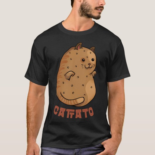 Cattato Funny Cat Potato Catato Vegan Animal T-Shirt (Vorderseite)
