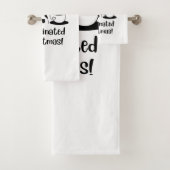 Catteinated Christmas Coffee and Cat Lover Holiday Badhandtuch Set (Insitu)