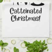 Catteinated Christmas Coffee and Cat Lover Holiday Geschirrtuch (Gefaltet)
