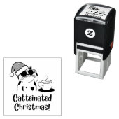 Catteinated Christmas Coffee and Cat Lover Holiday Permastempel (Beispiel)