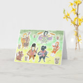 Catter Bilks Jazzband, Klarinette, Doppelbarsch Karte (Gelbe Blume)