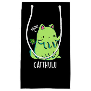 Catthulu Funny Cthulhu Cat Pun Dark BG Kleine Geschenktüte