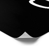 Catthulu Funny Cthulhu Cat Pun Dark BG Poster (Ecke)