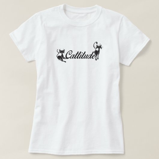Cattitude 3/4 Sleeve Raglan T - Shirt (Design vorne)