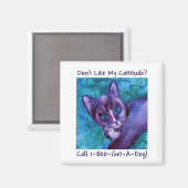 Cattitude Cat Magnet (Vorderseite/Rückseite)