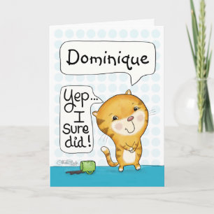 Cattitude-Cat Spills Coffee Karte