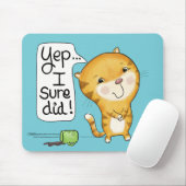 Cattitude-Cat Spills Coffee Mousepad (Mit Mouse)