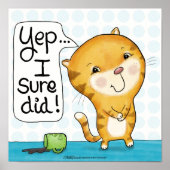 Cattitude-Cat Spills Coffee Poster (Vorne)