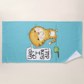 Cattitude-Cat Spills Coffee Strandtuch (Vorderseite)