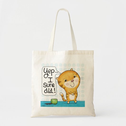 Cattitude-Cat Spills Coffee Tragetasche (Vorne)