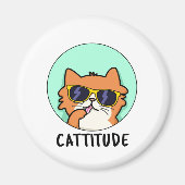 Cattitude Funny Attitude Cat Pub Magnet (Vorne)