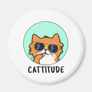 Cattitude Funny Attitude Cat Pub Magnet