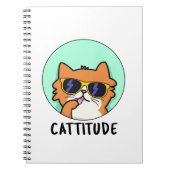 Cattitude Funny Attitude Cat Pub Notizblock (Vorderseite)