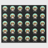 Cattitude Funny Cat Pun Dark BG Geschenkpapier (Flach)