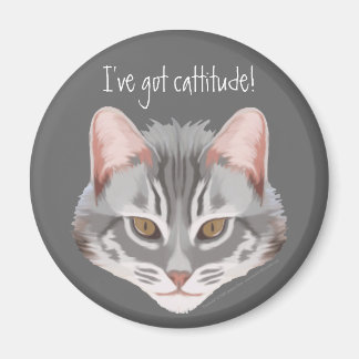Cattitude (mit Text) Magnet
