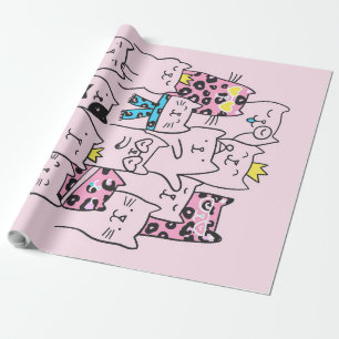 Cattitude Niedlich Cat, Funny Kitten Cat Lover Gif Geschenkpapier