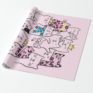 Cattitude Niedlich Cat, Funny Kitten Cat Lover Gif Geschenkpapier