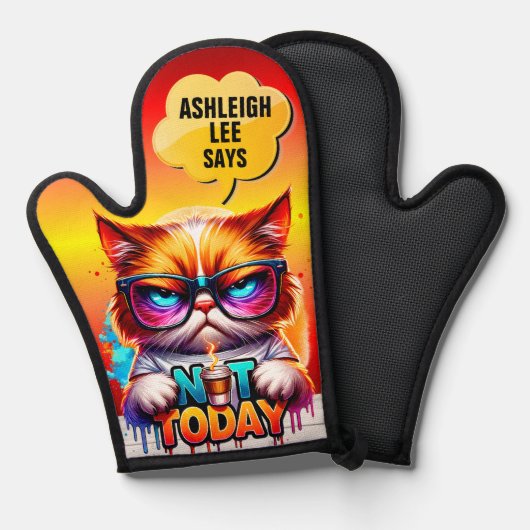 Cattitude Ofenhandschuh (Vorderseite/Rückseite)