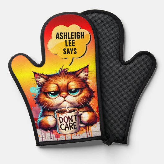 Cattitude Ofenhandschuh (Vorderseite/Rückseite)