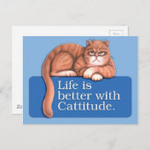 Cattitude Postkarte (Vorne/Hinten)