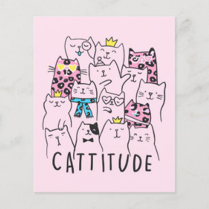Cattitude Süße Katze, Lustiges Kätzchen Geschenk f Flyer
