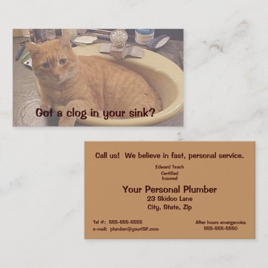 !Cattitude! Visitenkarte (Vorne/Hinten)