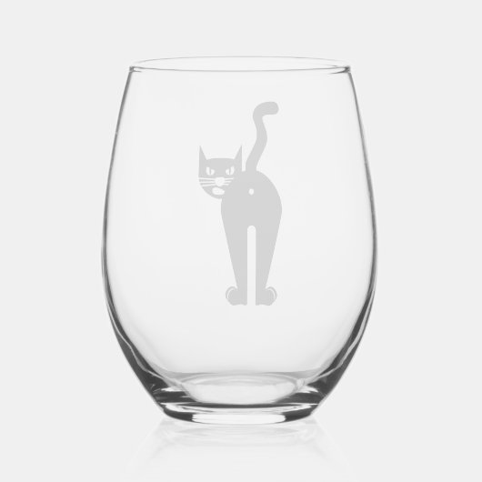 Cattitude weinglas ohne stiel (Rückseite)