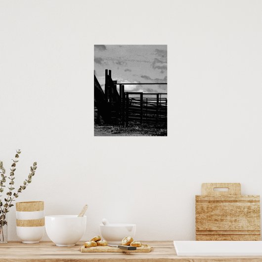 CAttle Chute-Szene Poster (Küche)