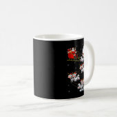 Cattle Cow Santa Sleigh Flying Funny Magical Chris Kaffeetasse (VorderseiteRechts)