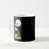 Cattle Cow Santa Sleigh Flying Funny Magical Chris Kaffeetasse (Vorderseite Links)